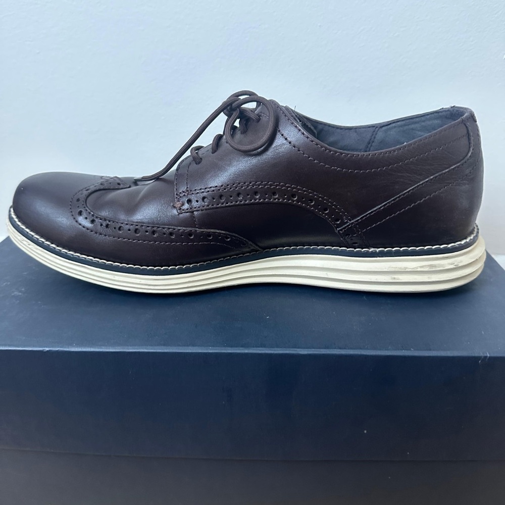 Cole Haan Originalgrand Wingtip Oxfords Dark Brown Size 10